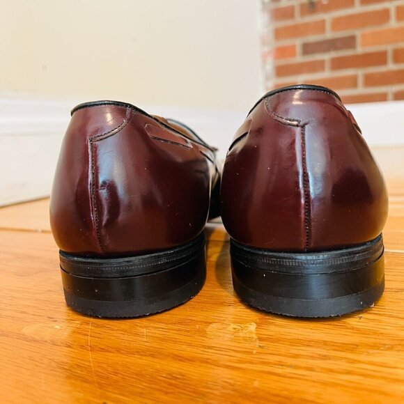 Johnston Murphy Optima Loafer Shoes Mens 12 D Dark Burgundy Tassel Brogue main image 12